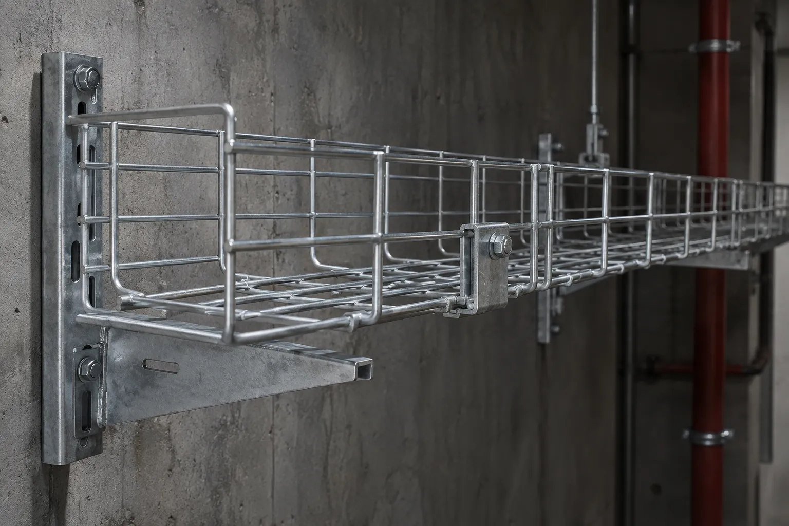Illustration of cable management equipment: Wire Mesh Cable Tray