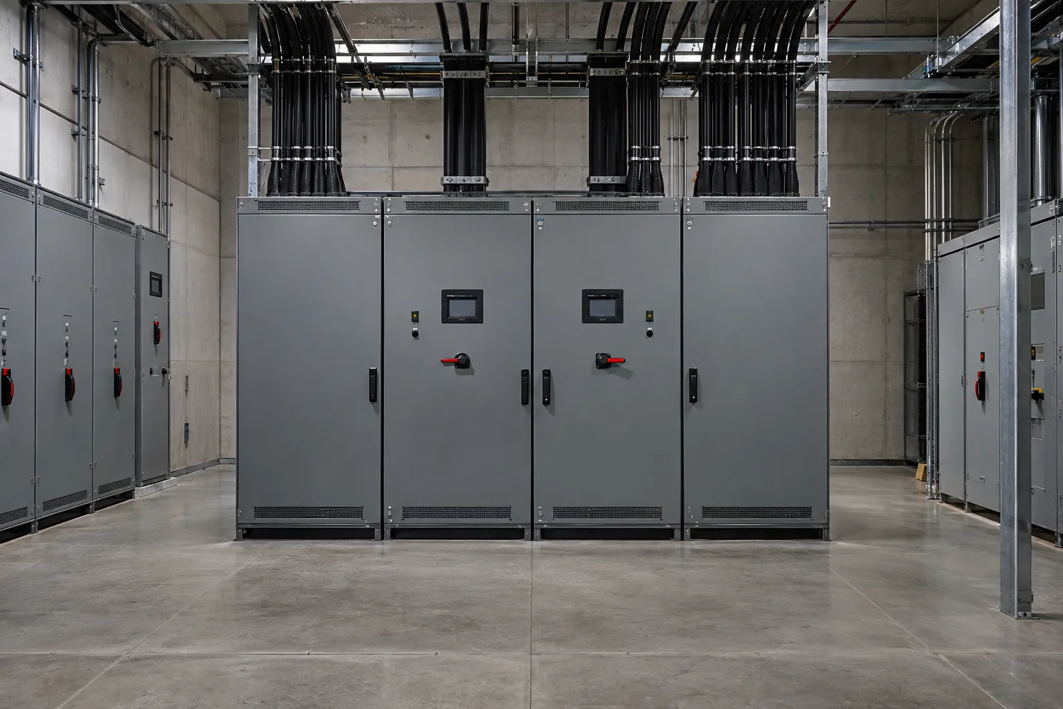 Illustration of data center power distribution equipment: Automatic Transfer Systems