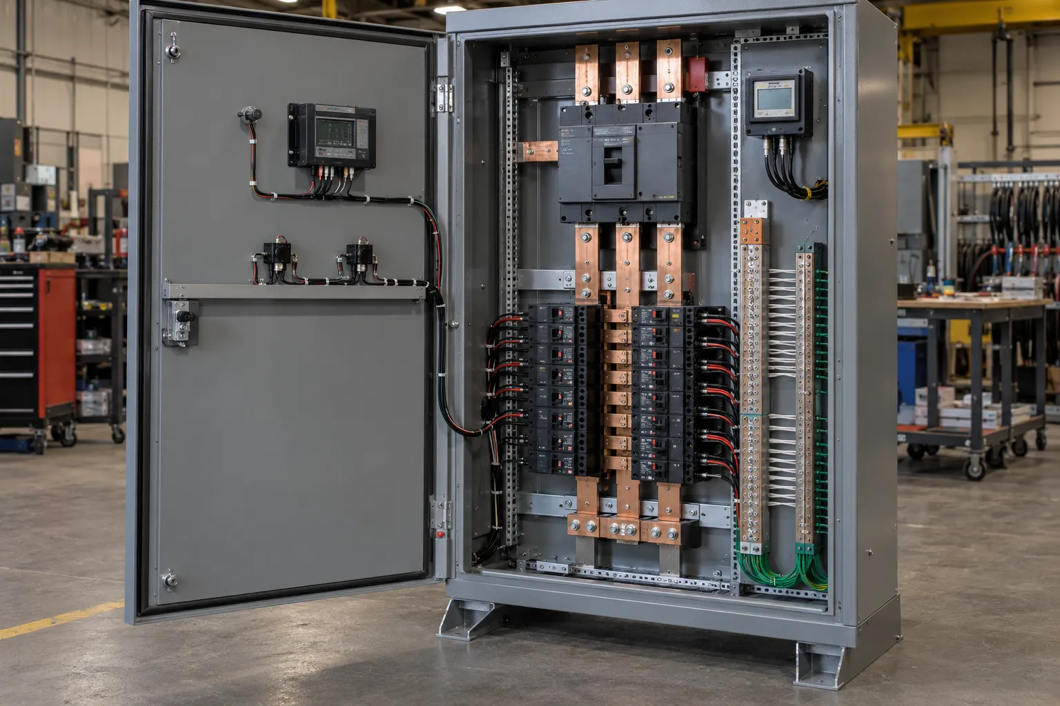Illustration of a custom electrical control assembly: Custom Distribution Panels